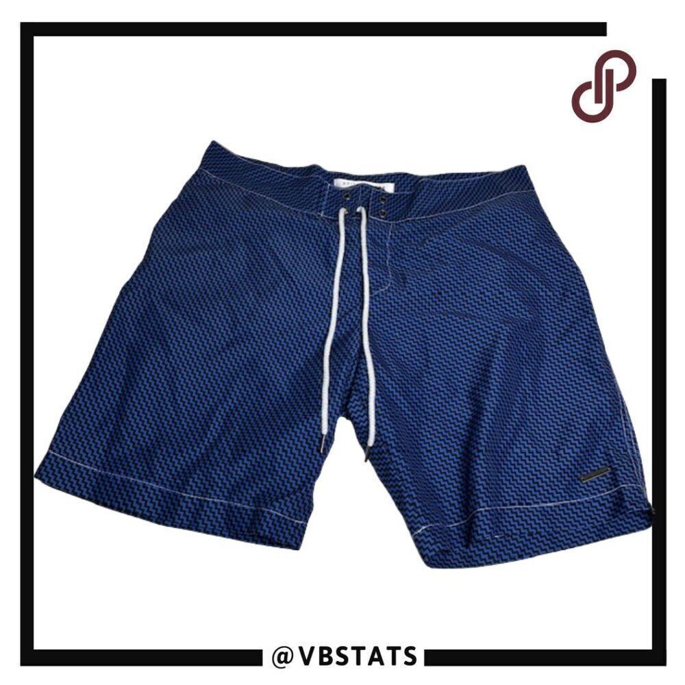 Parke & Ronen Blue Graphic Design Shorts in‎ Size 32W